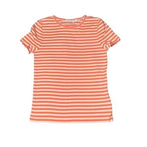 GAP Kids Orange and White Striped Tee Size S
